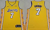 Lakers 7 Carmelo Anthony Yellow Nike City Edition Swingman Jersey,baseball caps,new era cap wholesale,wholesale hats
